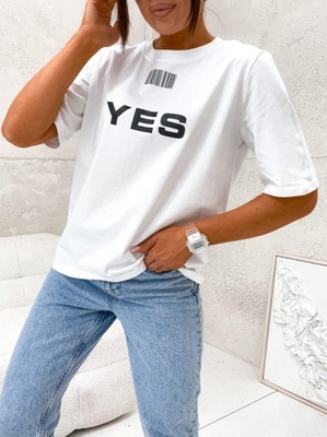 T-shirt YES NO biel