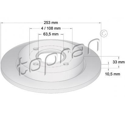 HANS PRIES DISCO DE FRENADO FORD FOCUS/SCORPIO  