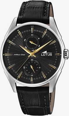 Zegarek męski klasyczny analogowy kwarcowy Lotus L18523/4 czarny