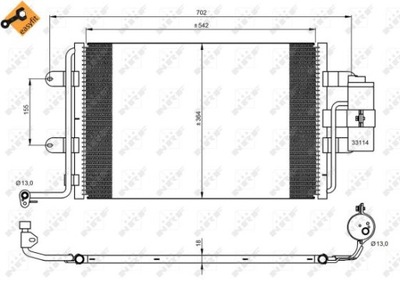 RADUADOR DE ACONDICIONADOR NRF 35227  