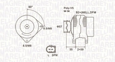 MAGNETI MARELLI MQA1675 GENERADOR MAGNETI MARELLI  