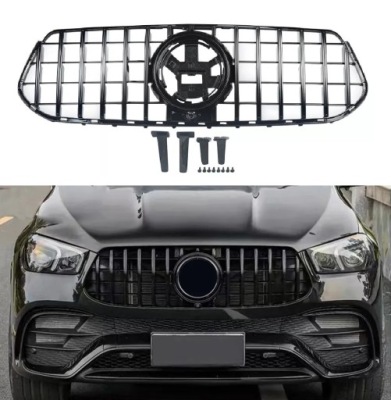 Решётка радиатора решётка радиатора mercedes gle w167 v167 lift amg panamericana gt чёрный фото №1