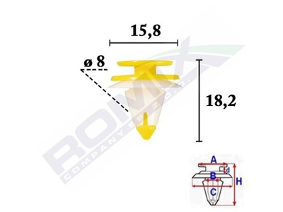 Клипса обивочный nissan almera, micra фото №1