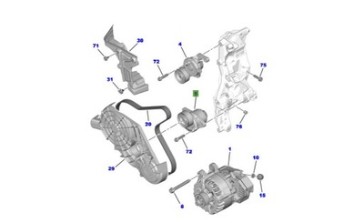 Su001-b4971 ролик промежуточная ремень плоского генератора toyota proace 2,0 фото №1