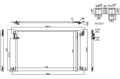 NISSENS KONDENSATORIUS KONDICIONAVIMO AUDI A6 C8 A7 A8 D5 Q7 Q8 VW TOUAREG 