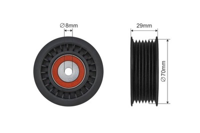 RITINĖLIS ĮTEMPIKLIO DIRŽELIO KELIŲ GRIOVELIŲ SMART FORTWO, FORFOUR 453 0.9-1.0, REN 