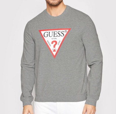 Guess bluza męska szara bez kaptura logo oryginał M0BQ37K7ON1-SHGY XL