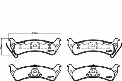 Textar 2437701 набір гальмівних колодок гальмівних, гальма дискові фото №1