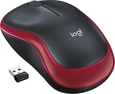 Mysz myszka Logitech M185 Bezprzewodowa NANO Czerwona