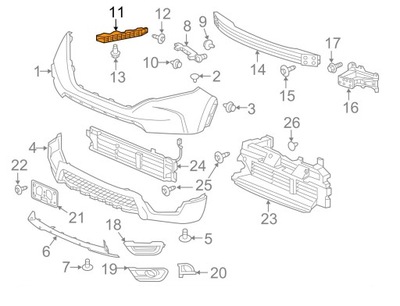 SOPORTE DE PARAGOLPES HONDA CR-V 17- 71190TLAA00 IZQUIERDA  