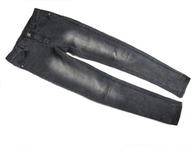 HM spodnie elastyczne jeansy skinny wycierane 152