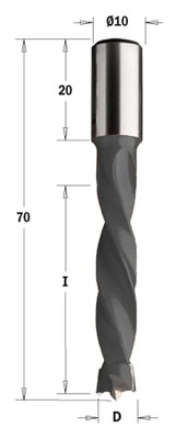 309.150.11 Wiertło HW NP D=15 I=43 L=70 S=10x20 RH