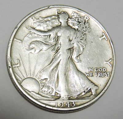 USA half dollar 50 cents 1943 Liberty Walking