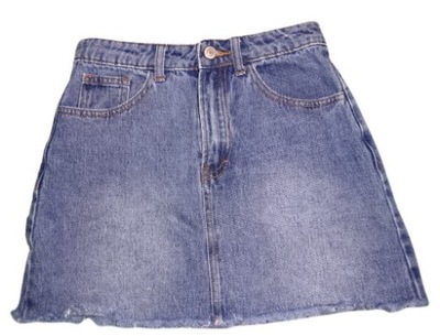 DENIM Co jeans spódnica dół strzępiony r.34