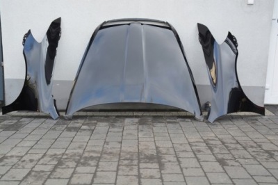 Капот двигателя skoda octavia 2 рестайлинг  9910 черная фото №1