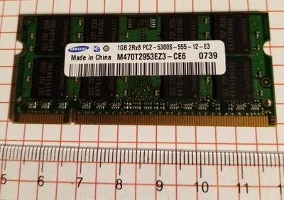 Pamięć ram DDR2 SAMSUNG 1GB PC2-5300S / 2249A