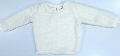 Bluza niemowlęca dziewczynka BABY futrzana biała w serduszka 80, 9-12 m-cy