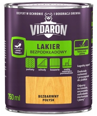 VIDARON LAKIER BEZPODKŁADOWY 0,75L POŁYSK