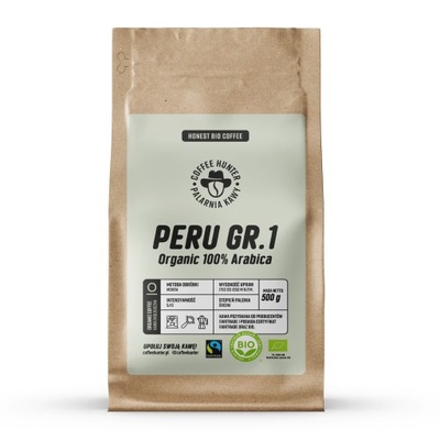 Kawa Ekologiczna BIO Peru GR1. Organic 500g