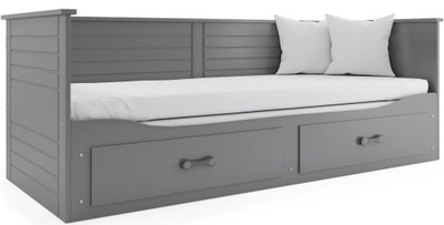 Łóżko rozkładane Hermes + Materace 80x200+szuflady