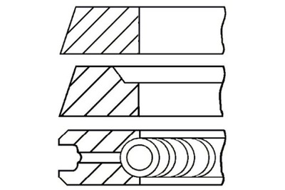GOETZE 82.5 STD 1.2-1.5-2 КОМПЛЕКТ КОЛЬЦА ПОРШНЯ AUDI 100 C4 80 B3