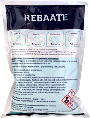 REBAATE 80 WG 1kg CIECH OPRYSK GRZYBOBÓJCZY PARCH JABŁONI GRUSZY