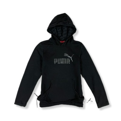 Puma Bluza Damska Z Kapturem Hoodie Czarna Logo Unikat Klasyk S