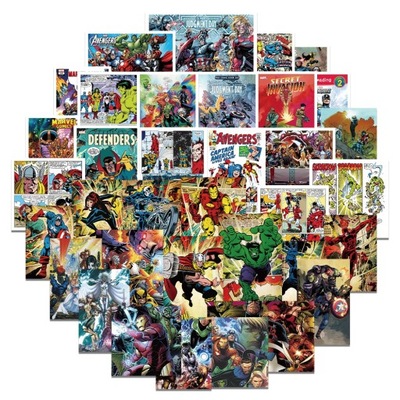 100 sztuk komiks marvela naklejki Avengers superbo