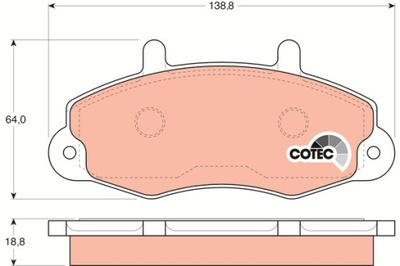 TRINKELĖS STABDŽIŲ - KOMPLEKTAS COTEC GDB1084 