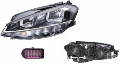 Фара лампа лівий vw golf vii 2017- hella фото №1