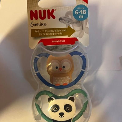 Nuk GENIUS 2X smoczki silikonowe 6-18m-cy