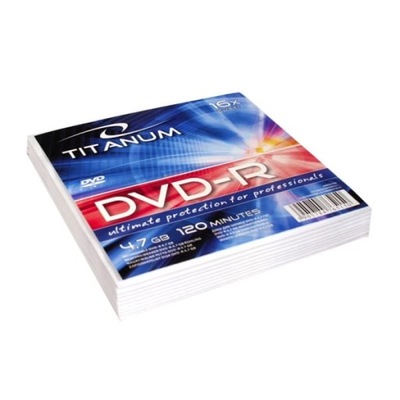 Płyta DVD-R Titanium 4,7GB/120min 8x Speed -10szt