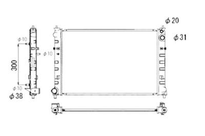 NRF РАДИАТОР ДВИГАТЕЛЯ ВОДЫ MAZDA MPV II 2.5 09.99-03.02