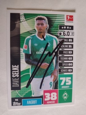 Karta topps match attax autograf Bundesliga Werder Brema Selke