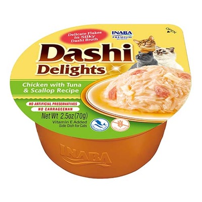 INABA Dashi Delights przysmak dla kota kurczak z tuńczykiem i przegrzebkami