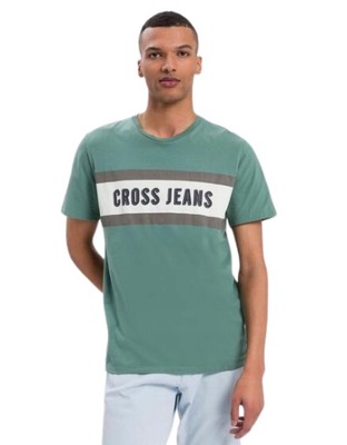 Zielona KOSZULKA MĘSKA z nadrukiem T-shirt XXL