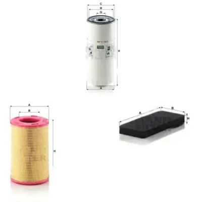 Комплект фільтрів volvo fe ii mann фільтр фото №1