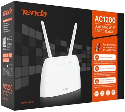 Router Tenda 4G07 DUAL-BAND AC1200 na karte SIM modem 3G 4G LTE