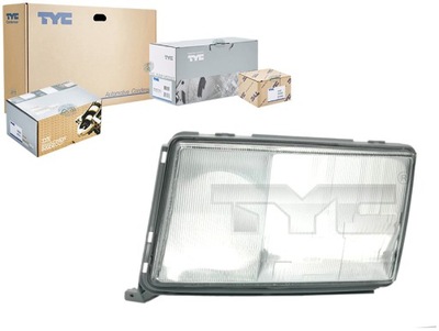 Стекло фара l mercedes w124 09.89-09.92 tyc фото №1
