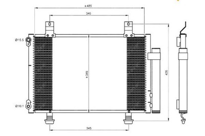 KONDENSATORIUS KONDICIONAVIMO SUZUKI SWIFT 05- NRF 