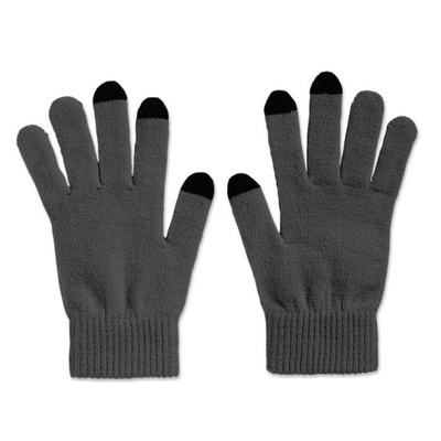 Zimowe rękawiczki do smartfona telefonu ciepłe Szare
