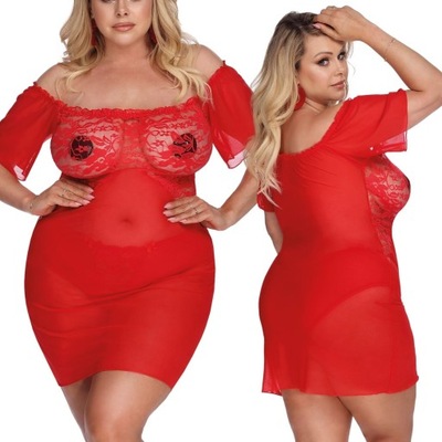 Camari Red czerwona EROTYCZNA halka XL/XXL Anais