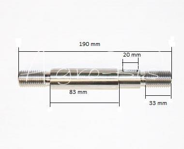 EJE MARCHAS DELANTERO STARY TIPO - TORNILLO M-20 ROZSIEWACZA KOS, A.B-201502  