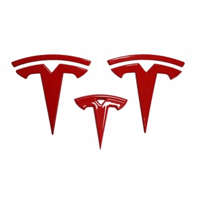 3 SZT.NAKLEJKA TESLA MODELO 3 EMBLEMA LOGOTIPO  