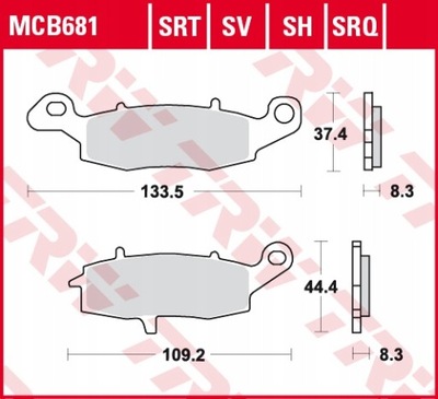 TRINKELĖS STABDŽIŲ TRW MCB681SV KH231 