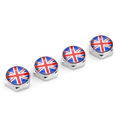 4PCS USA ITALY GERMANY BRITISH FLAG МЕТАЛ SCREWS LICENSE PLATE BOLTS~16665