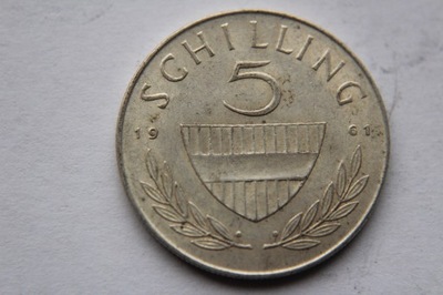 5 SCHILLING 1961 R. AUSTRIA SREBRO - SZ60