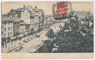 Warszawa - Krakowskie Przedmieście 1907 r. (1904)