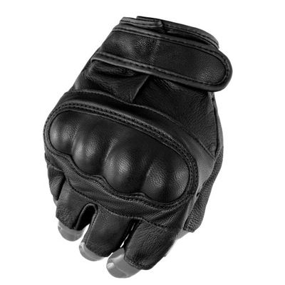 Rękawice rękawiczki bez palców skórzane Mil-Tec Leather Tactical czarne XXL
