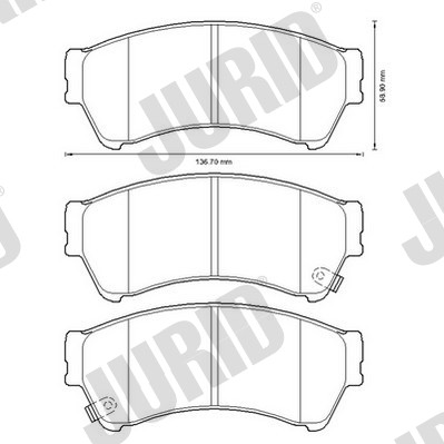 PADS BRAKE FRONT JURID 572628J  